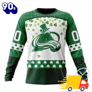 Personalized NHL Colorado Avalanche Special Design For St. Patrick Day All Over Print Shirts