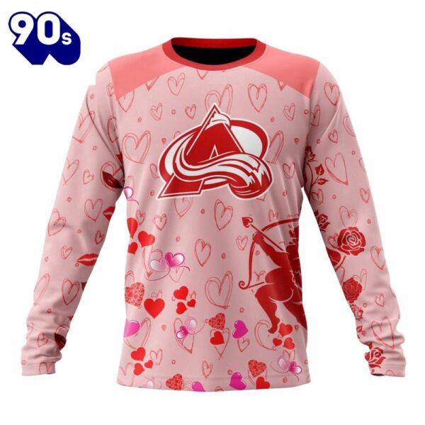 Personalized NHL Colorado Avalanche Special Design For Valentines Day All Over Print Shirt