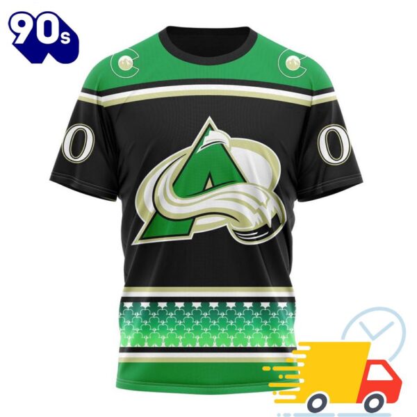 Personalized NHL Colorado Avalanche Specialized Unisex Kits Hockey Celebrate St Patrick’s Day All Over Print Shirts