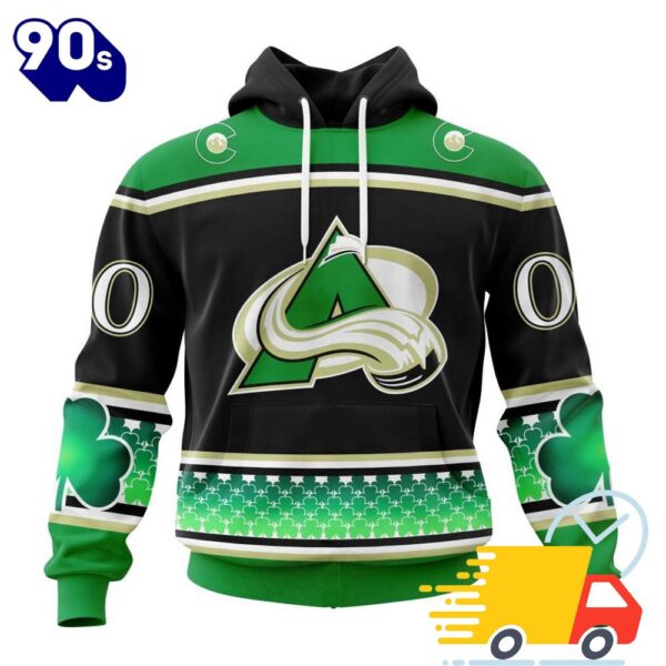 Personalized NHL Colorado Avalanche Specialized Unisex Kits Hockey Celebrate St Patrick’s Day All Over Print Shirts