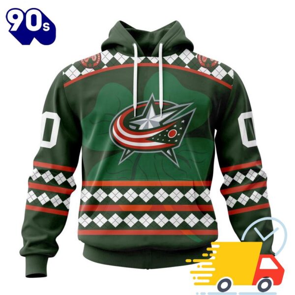 Personalized NHL Columbus Blue Jackets Specialized Unisex Kits Hockey Celebrate St Patrick’s Day All Over Print Shirts