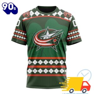 Personalized NHL Columbus Blue Jackets Specialized Unisex Kits Hockey Celebrate St Patrick's Day All Over Print Shirts