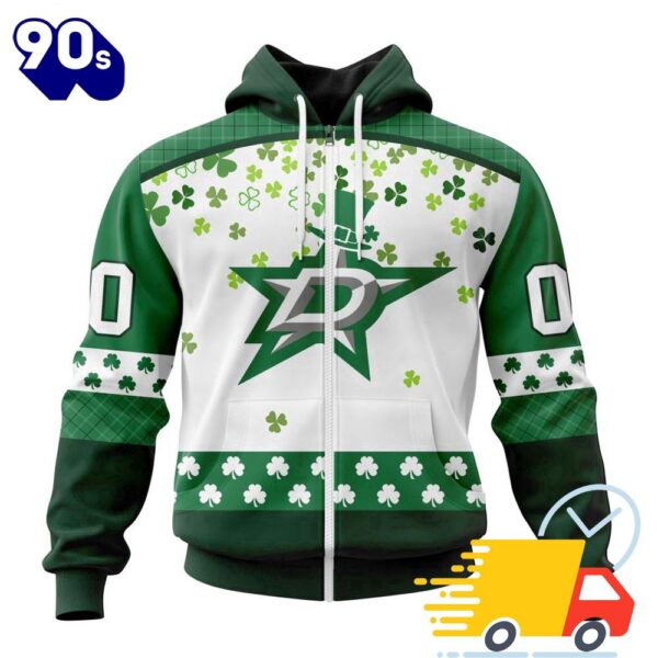 Personalized NHL Dallas Stars Special Design For St. Patrick Day All Over Print Shirts