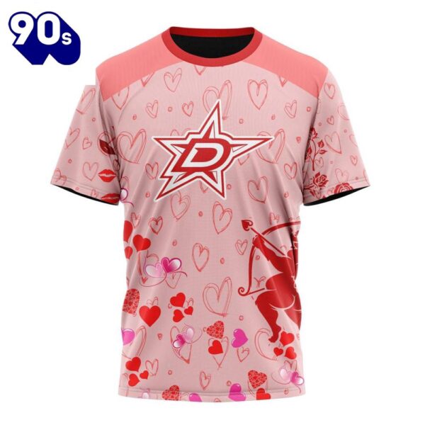 Personalized NHL Dallas Stars Special Design For Valentines Day All Over Print Shirt