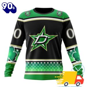 Personalized NHL Dallas Stars Specialized Unisex Kits Hockey Celebrate St Patrick's Day All Over Print Shirts