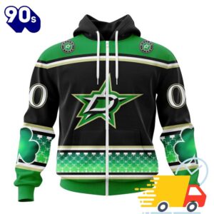 Personalized NHL Dallas Stars Specialized Unisex Kits Hockey Celebrate St Patrick's Day All Over Print Shirts