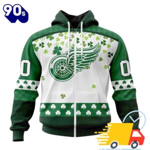 Personalized NHL Detroit Red Wings Special Design For St. Patrick Day All Over Print Shirts