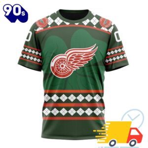 Personalized NHL Detroit Red Wings Specialized Unisex Kits Hockey Celebrate St Patrick's Day 3D Shirts