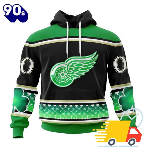 Personalized NHL Detroit Red Wings Specialized Unisex Kits Hockey Celebrate St Patrick’s Day All Over Print Shirts