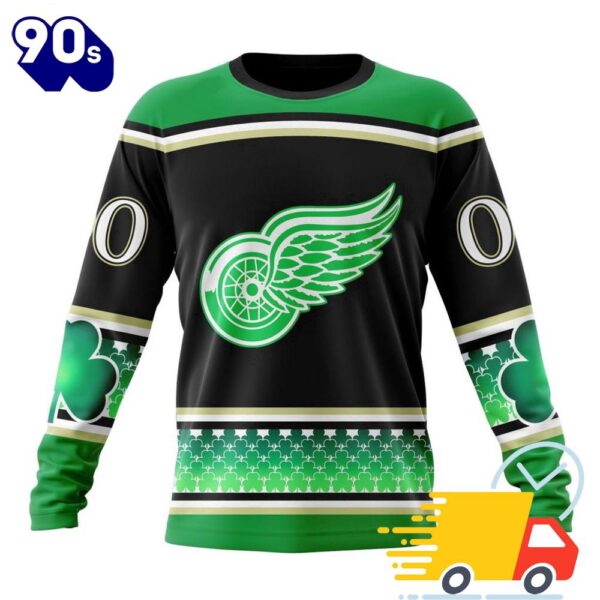 Personalized NHL Detroit Red Wings Specialized Unisex Kits Hockey Celebrate St Patrick’s Day All Over Print Shirts