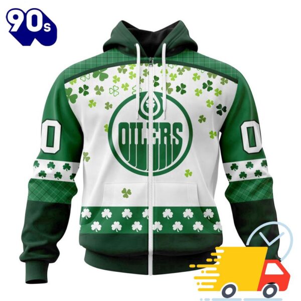 Personalized NHL Edmonton Oilers Special Design For St. Patrick Day All Over Print Shirts