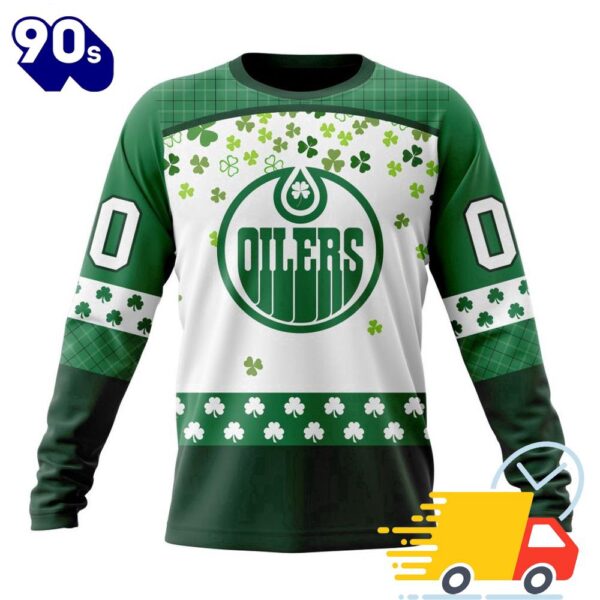 Personalized NHL Edmonton Oilers Special Design For St. Patrick Day All Over Print Shirts