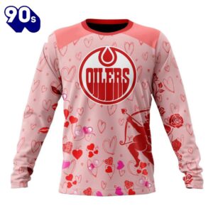 Personalized NHL Edmonton Oilers Special Design For Valentines Day All Over Print Shirt