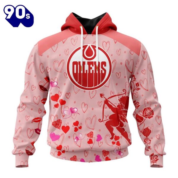 Personalized NHL Edmonton Oilers Special Design For Valentines Day All Over Print Shirt