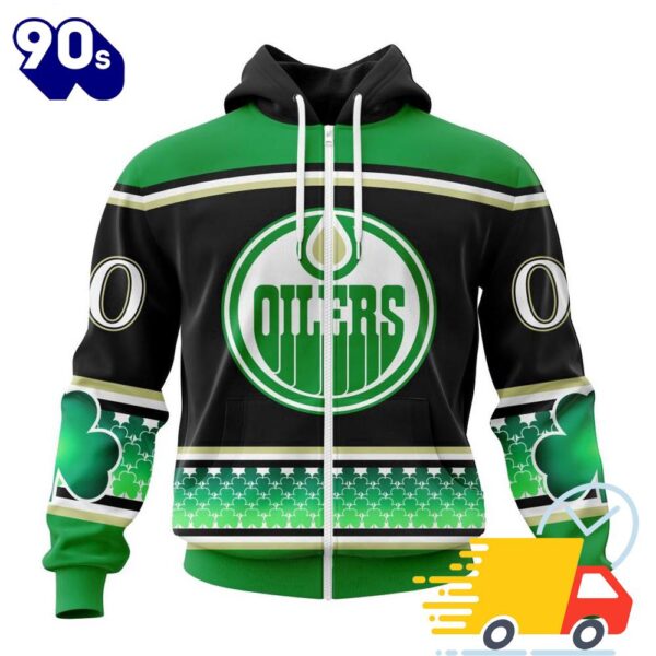 Personalized NHL Edmonton Oilers Specialized Unisex Kits Hockey Celebrate St Patrick’s Day All Over Print Shirts