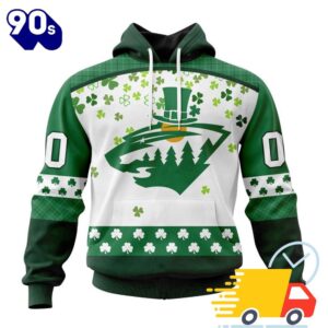 Personalized NHL Minnesota Wild Special Design For St. Patrick Day All Over Print Shirts