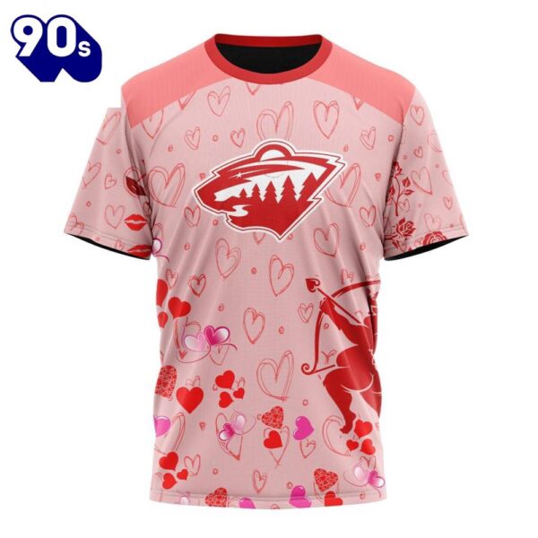 Personalized NHL Minnesota Wild Special Design For Valentines Day All Over Print Shirt