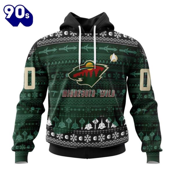 Personalized NHL Minnesota Wild Special Star Trek Design Hoodie