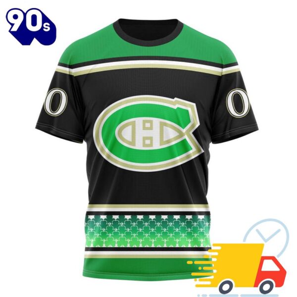 Personalized NHL Montreal Canadiens Specialized Hockey Celebrate St Patrick’s Day All Over Print Shirts