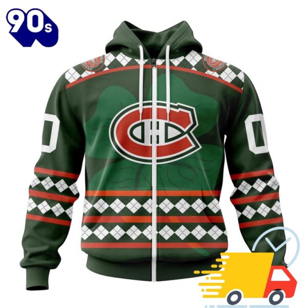 Personalized NHL Montreal Canadiens Specialized Unisex Kits Hockey Celebrate St Patrick’s Day All Over Print Shirts