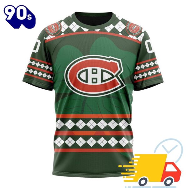 Personalized NHL Montreal Canadiens Specialized Unisex Kits Hockey Celebrate St Patrick’s Day All Over Print Shirts