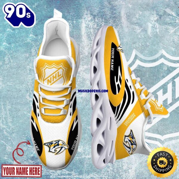 Personalized NHL Nashville Predators Clunky Max Soul Shoes For Fans, Nashville Predators Custom Name Shoes