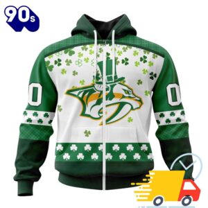 Personalized NHL Nashville Predators Special Design For St. Patrick Day All Over Print Shirts