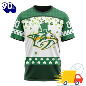 Personalized NHL Nashville Predators Special Design For St. Patrick Day All Over Print Shirts