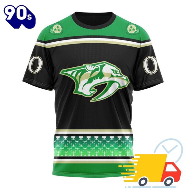 Personalized NHL Nashville Predators Specialized Hockey Celebrate St Patrick’s Day All Over Print Shirts