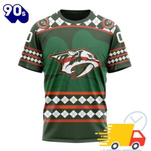 Personalized NHL Nashville Predators Specialized Unisex Kits Hockey Celebrate St Patrick's Day All Over Print Shirts