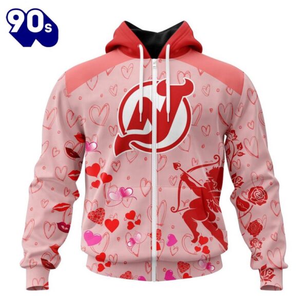 Personalized NHL New Jersey Devils Special Design For Valentines Day All Over Print Shirt