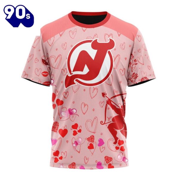 Personalized NHL New Jersey Devils Special Design For Valentines Day All Over Print Shirt