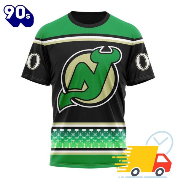 Personalized NHL New Jersey Devils Specialized Hockey Celebrate St Patrick’s Day All Over Print Shirts