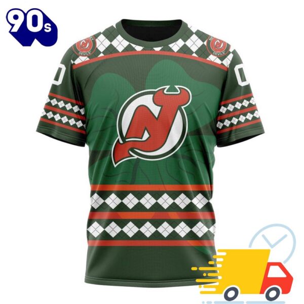 Personalized NHL New Jersey Devils Specialized Unisex Kits Hockey Celebrate St Patrick’s Day All Over Print Shirts