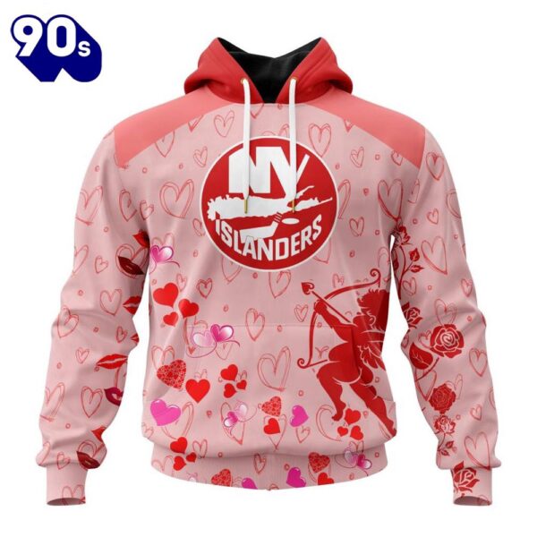 Personalized NHL New York Islanders Special Design For Valentines Day All Over Print Shirt