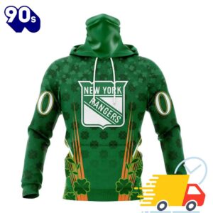 Personalized NHL New York Rangers Full Green Design For St. Patrick's Day All Over Print Shirts