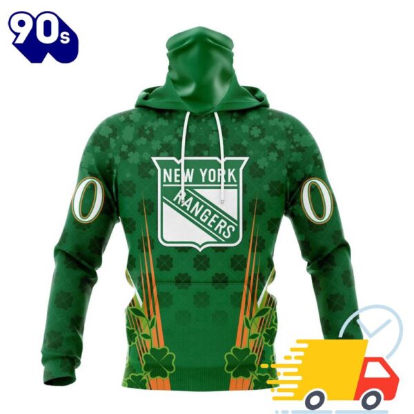 Personalized NHL New York Rangers Full Green Design For St. Patrick’s Day All Over Print Shirts