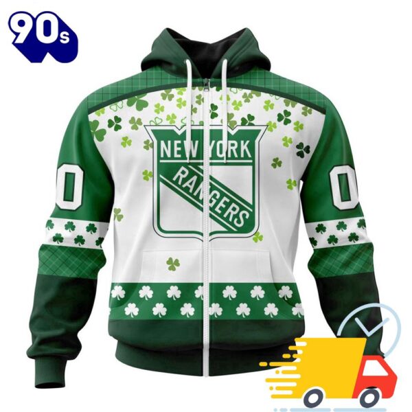 Personalized NHL New York Rangers Special Design For St. Patrick Day All Over Print Shirts