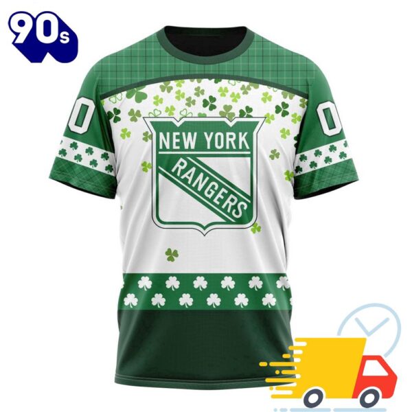 Personalized NHL New York Rangers Special Design For St. Patrick Day All Over Print Shirts