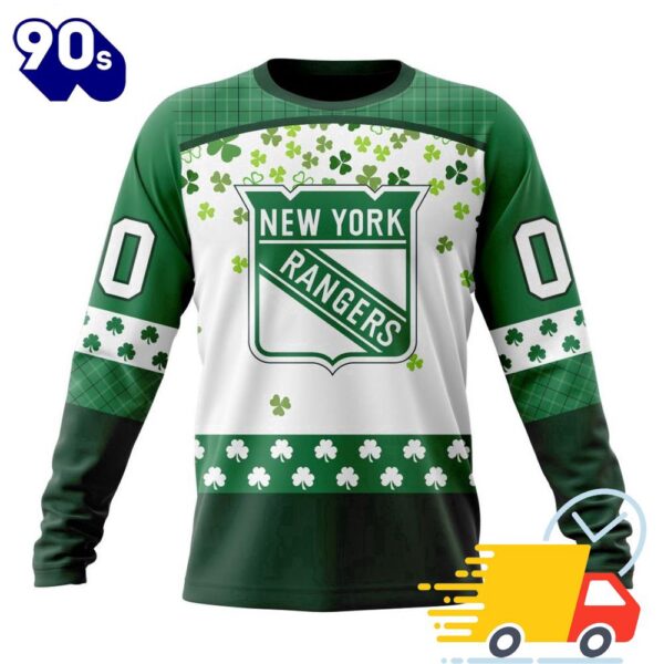 Personalized NHL New York Rangers Special Design For St. Patrick Day All Over Print Shirts