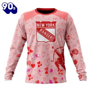 Personalized NHL New York Rangers Special Design For Valentines Day All Over Print Shirt