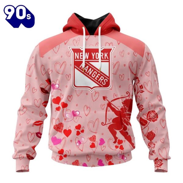 Personalized NHL New York Rangers Special Design For Valentines Day All Over Print Shirt