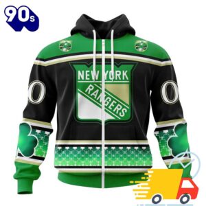 Personalized NHL New York Rangers Specialized Hockey Celebrate St Patrick's Day All Over Print Shirts