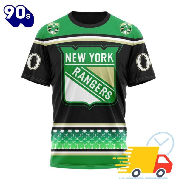 Personalized NHL New York Rangers Specialized Hockey Celebrate St Patrick’s Day All Over Print Shirts