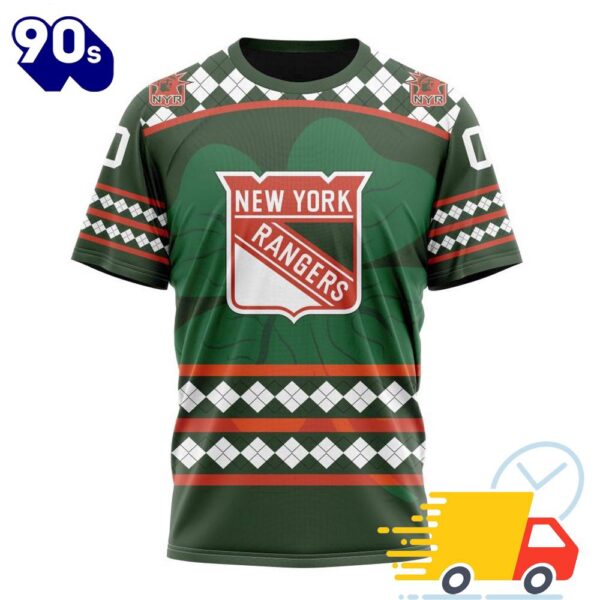 Personalized NHL New York Rangers Specialized Unisex Kits Hockey Celebrate St Patrick’s Day All Over Print Shirts