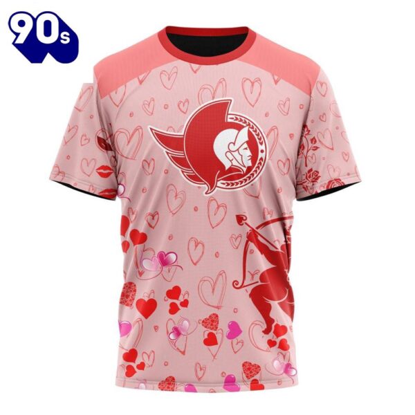 Personalized NHL Ottawa Senators Special Design For Valentines Day All Over Print Shirt