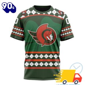 Personalized NHL Ottawa Senators Specialized Unisex Kits Hockey Celebrate St Patrick's Day All Over Print Shirts