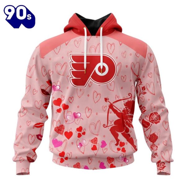 Personalized NHL Philadelphia Flyers Special Design For Valentines Day All Over Print Shirt