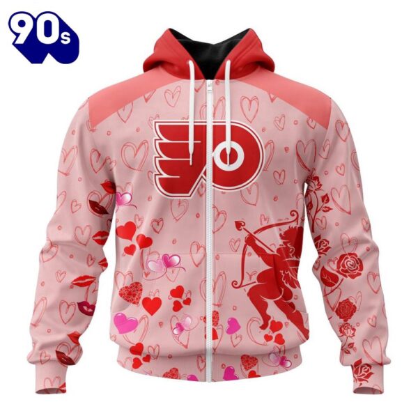 Personalized NHL Philadelphia Flyers Special Design For Valentines Day All Over Print Shirt