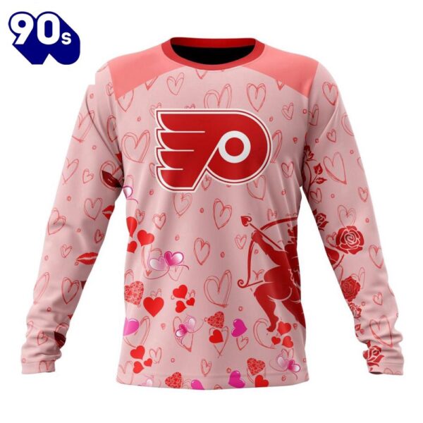 Personalized NHL Philadelphia Flyers Special Design For Valentines Day All Over Print Shirt